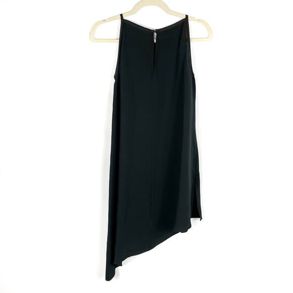 Lafayette 148 Taylor Tunic Black Silk Dress Asymmetrical Hem Sleeveless Sz S - Picture 10 of 11